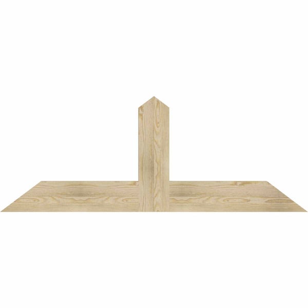 Ekena Millwork Portland Rough Sawn Timber Gable Bracket, Douglas Fir, 60"W x 22"H x 2"D x 6"F, 9/12 Pitch GBW060X22X0206POR00RDF - main